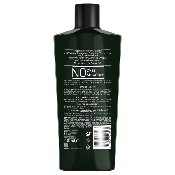 شامپو بوتانیک ترزمه Tresemme Botanique Nourish & Replenish حجم 700 میلی لیتر - Image 2