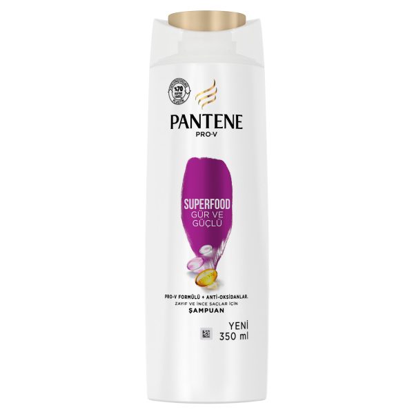 شامپو مغذی و تقویت کننده پنتن مدل سوپرفود Pantene Superfood Shampoo حجم 350 میلی لیتر