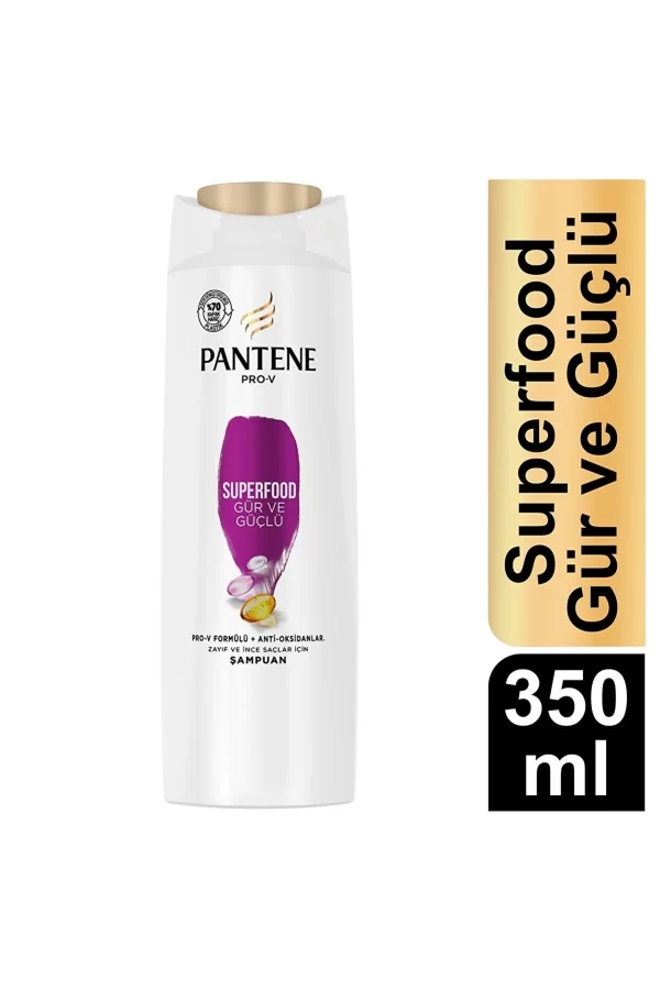 شامپو مغذی و تقویت کننده پنتن مدل سوپرفود Pantene Superfood Shampoo حجم 350 میلی لیتر - Image 2