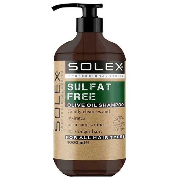 شامپو بدون سولفات سولکس حاوی روغن زیتون 1000 میلی لیتر Solex Free Sulftate Olive Sampuan 1000ml