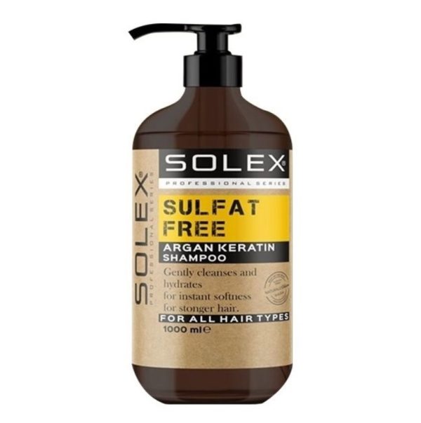 شامپو بدون سولفات سولکس حاوی روغن آرگان Solex Free Sulftate Argan Oil Shampoo 1000ml