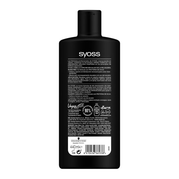 شامپو مخصوص موهای فر سایوس Syoss Rizos Pro Caracois حجم 440 میلی لیتر - Image 2