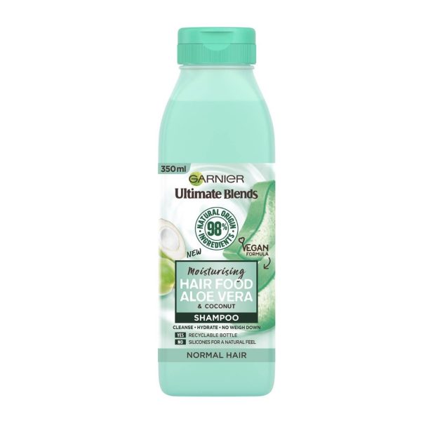 شامپو آبرسان آلوورا و نارگیل گارنیر(گارنیه) مناسب موهای نرمال Garnier Hydrating Aloe Vera حجم 350 میلی لیتر