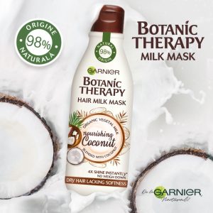 ماسک موی شیری و مغذی حاوی نارگیل گارنیر (گارنیه) Garnier Nourishing Coconut حجم 250 میلی لیتر