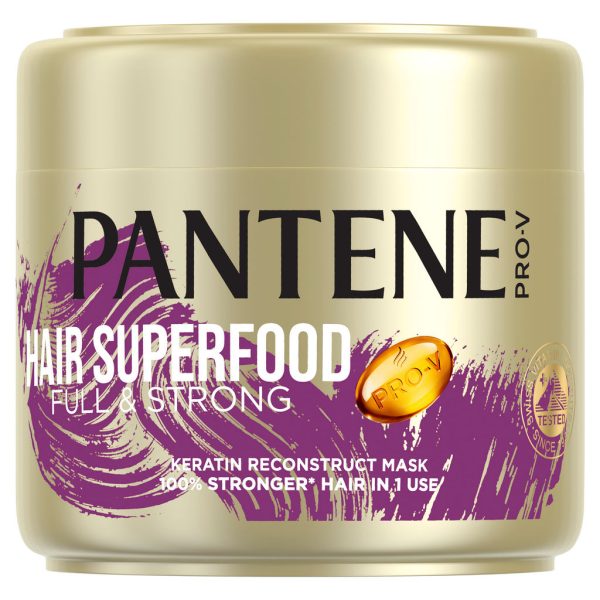 ماسک‌ موی کاسه‌ای پنتن مدل سوپرفود Pantene Hair Superfood Full & Strong حجم ۳۰۰ میلی لیتر