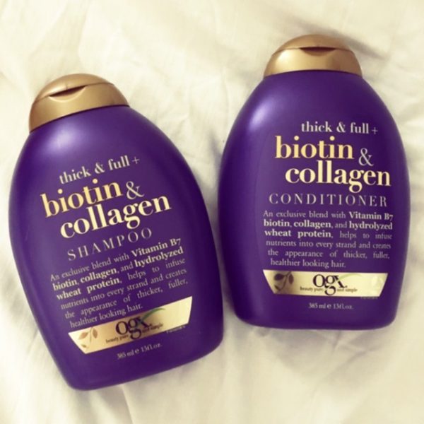 شامپو ضخیم و پرپشت کننده بیوتین و کلاژن او جی ایکس Ogx Biotin Collagen حجم 385 میلی لیتر - Image 3