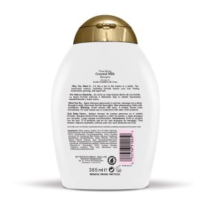 شامپو تغذیه کننده شیر نارگیل او جی ایکس Ogx Coconut Milk حجم 385 میلی لیتر