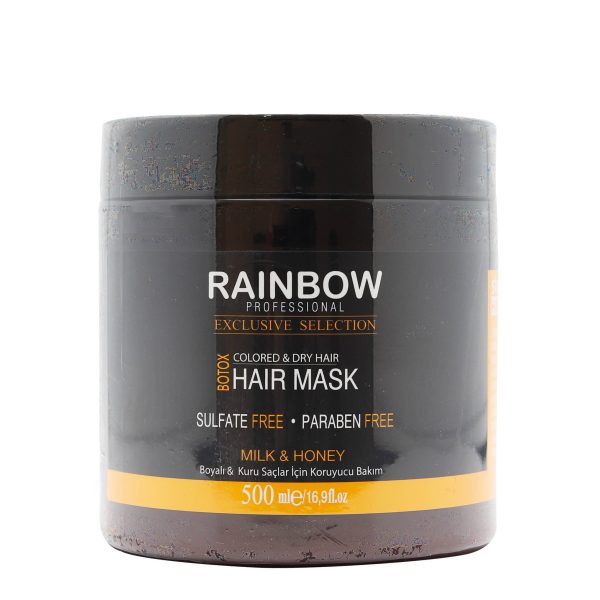 ماسک مو بدون سولفات رینبو حاوی شیر و عسل RAINBOW Milk & Honey Hair Mask حجم 500 میل
