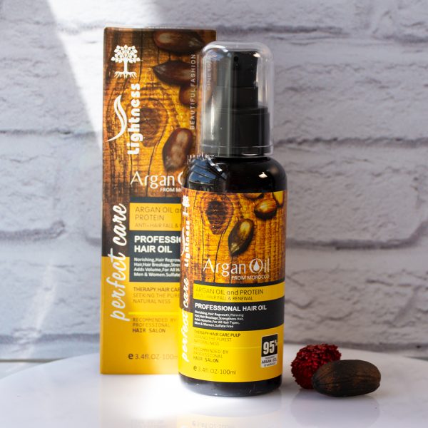 شامپو تقویت کننده و ترمیم کننده مو لایتنس مدل argan حجم 900 میلی لیتر به همراه ماسک مو حجم 1000 میل به همراه سرم مو حجم 100 میل - Image 3