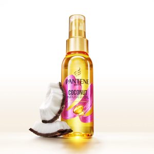سرم موی نارگیل پنتن اروپایی مخصوص موهای فر Pantene Pro-V Coconut Infused Hair Oil حجم 100 میلی لیتر