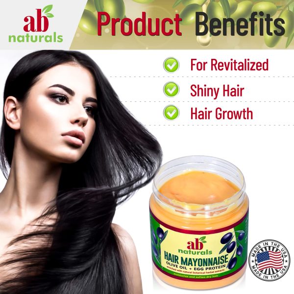 مایونز مو ای بی نچرالز ab naturals Hair Mayonnaise Olive Oil + Egg Protein حجم 500 میلی لیتر - Image 4