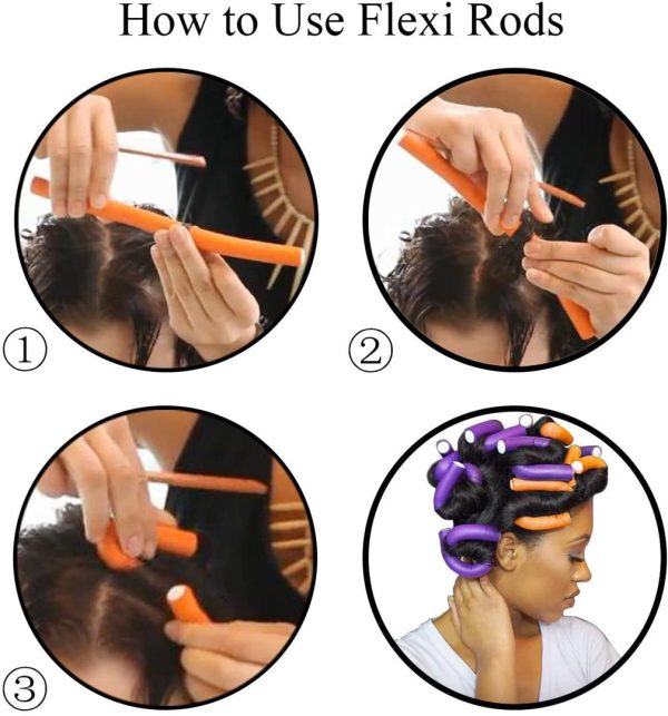 بیگودی فومی مفتول دار Flexible Curling Rods بسته 10 عددی - Image 3