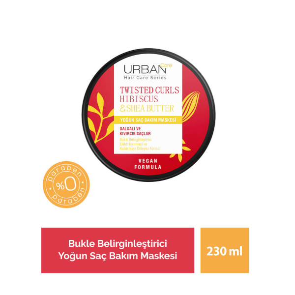 ماسک موی داخل حمام اربن کر مخصوص موهای فر Twisted Curls Hibiscus & Shea Butter Yoğun Saç Bakım Maskesi حجم 230 میلی لیتر - Image 2