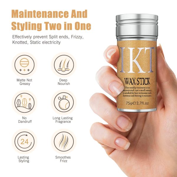وزگیر استیکی مو IKT بدنه فلزی IKT hair wax stick حجم 75 گرم - Image 2