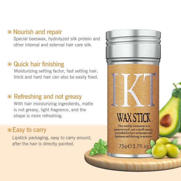 وزگیر استیکی مو IKT بدنه فلزی IKT hair wax stick حجم 75 گرم - Image 3