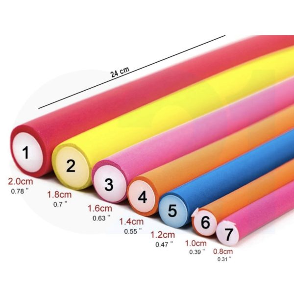 بیگودی فومی مفتول دار Flexible Curling Rods بسته 10 عددی - Image 2