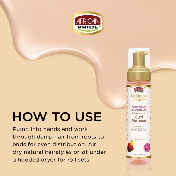 موس حالت دهنده افریکن پراید مخصوص موهای فر African Pride Moisture Miracle Curl Mousse حجم 251 میلی لیتر - Image 3