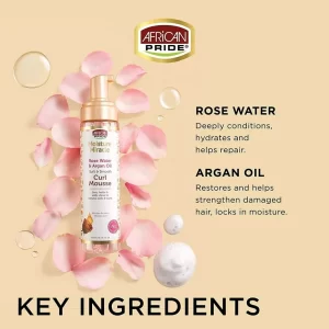 موس حالت دهنده افریکن پراید مخصوص موهای فر African Pride Moisture Miracle Curl Mousse حجم 251 میلی لیتر