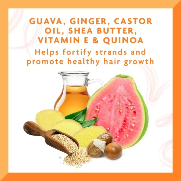 ژل کرم گواوا کنتو حالت دهنده موهای فر Cantu Guava Curl Style & Strengthen Cream Gel حجم 340 گرم - Image 4