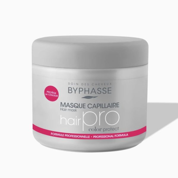 ماسک موی بدون سولفات بایفاس مخصوص موهای رنگ شده BYPHASSE HAIR PRO COLOR PROTECT MASK حجم 500 میلی لیتر