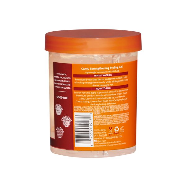 ژل حالت دهنده و تقویت کننده کرچک و شی باتر کنتو Cantu Strengthening Styling Gel حجم 524 گرم - Image 2