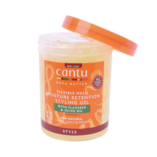 ژل حالت دهنده و آبرسان زیتون و بذر کتان کنتو Cantu Shea Butter Flexible Hold Moisture Retention Hair Styling Gel حجم 524 گرم - Image 2