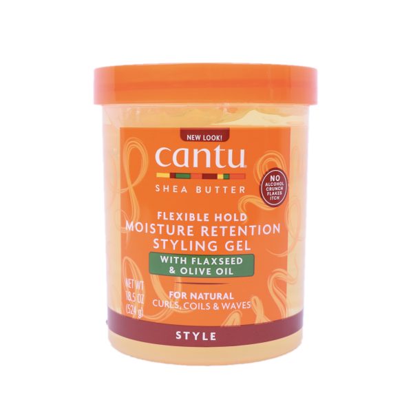 ژل حالت دهنده و آبرسان زیتون و بذر کتان کنتو Cantu Shea Butter Flexible Hold Moisture Retention Hair Styling Gel حجم 524 گرم