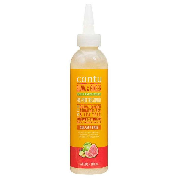 اسکراب و پاکسازی درمانی کف سر کنتو گواوا و زنجبیل Cantu Guava & Ginger Scalp Exfoliating Pre-Poo Treatment حجم 180 میلی لیتر