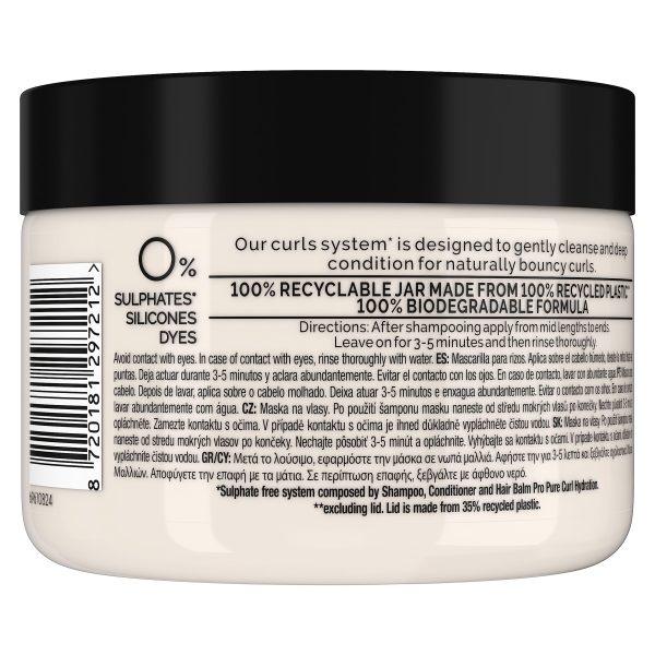 ماسک موی داخل حمام ترزمه بدون سولفات و آبرسان موی فر Tresemme Curl Hydration Balm حجم 300 میلی لیتر - Image 2