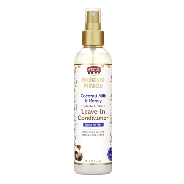 اسپری نرم کننده بعد از حمام افریکن پراید مدل Miracle Coconut Milk & Honey حجم 237 میلی لیتر