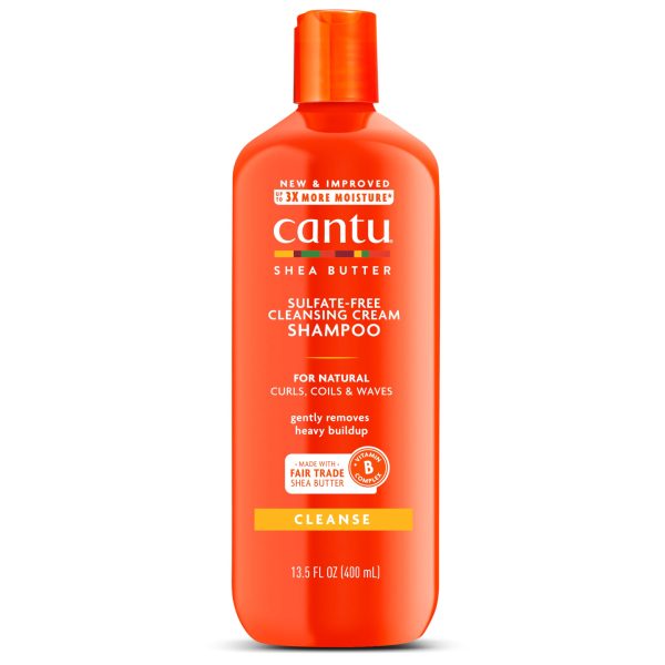 شامپو بدون سولفات موی فر کنتو مدل شی باتر Cantu Sulfate- Free Cleansing Cream Shampoo حجم 400 میلی لیتر