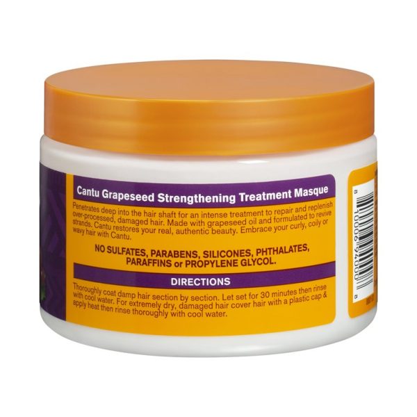 ماسک موی درمانی و تقویت کننده کنتو مدل هسته انگور Cantu Grapeseed Strengthening Treatment Mask حجم 340 گرم - Image 2