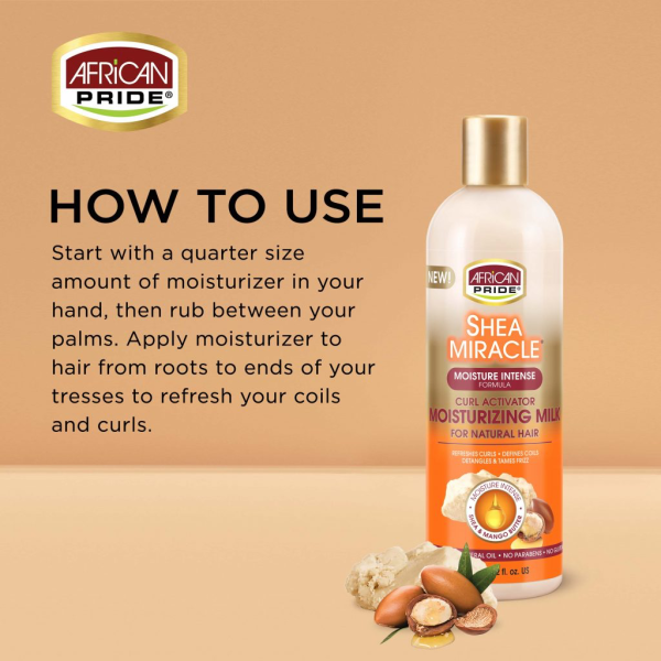 شیر اکتیویتور موی فر افریکن پراید African Pride Curl Activator Moisturizing Milk حجم 355 میلی لیتر - Image 3
