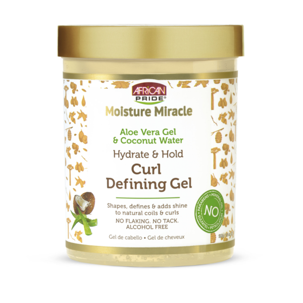 ژل حالت دهنده موی فر افریکن پراید African Pride Moisture Miracle Hydrate & Hold Curl Defining Hair Gel حجم 510 گرم