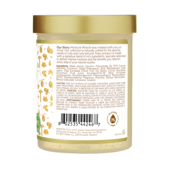 ژل حالت دهنده موی فر افریکن پراید African Pride Moisture Miracle Hydrate & Hold Curl Defining Hair Gel حجم 510 گرم - Image 2