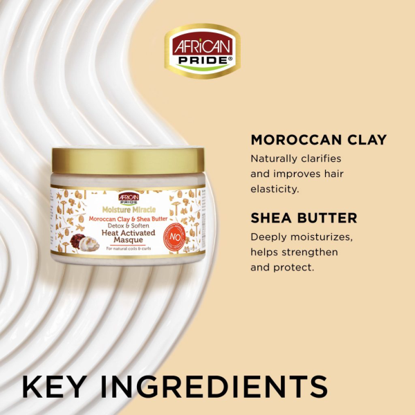 ماسک موی داخل حمام افریکن پراید آبرسان موی فر و سم زدا African Pride Moisture Masque حجم 340 گرم - Image 4