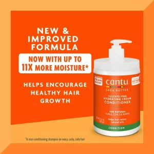 نرم کننده بدون سولفات موی فر کنتو Cantu Sulfate Free Hydrating Cream Conditioner حجم 739 میلی لیتر