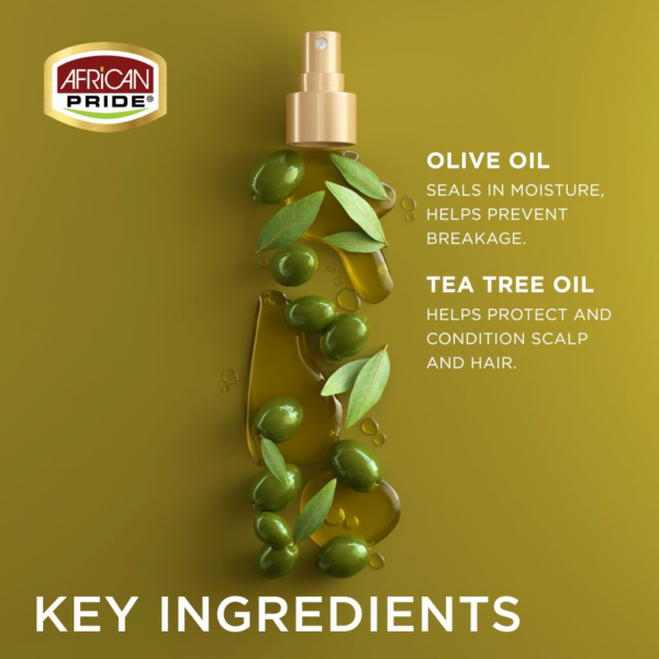 نرم‌کننده بعد از حمام موی فر افریکن پراید حاوی روغن زیتون OLIVE MIRACLE LEAVE-IN  CONDITIONER حجم 355 میلی لیتر - Image 4