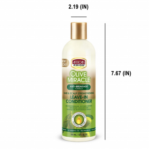 نرم‌کننده بعد از حمام موی فر افریکن پراید حاوی روغن زیتون OLIVE MIRACLE LEAVE-IN  CONDITIONER حجم 355 میلی لیتر - Image 7