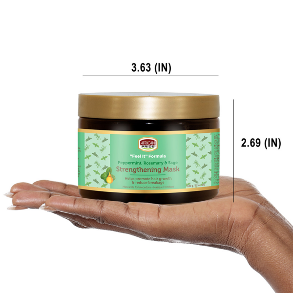 ماسک تقویت‌کننده رزماری و نعناع فلفلی افریکن پراید African Pride Strengthening Mask Treatment with Peppermint, Rosemary حجم 340 گرم - Image 7