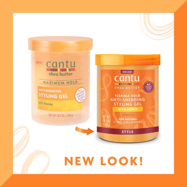 ژل عسل ضدریزش کنتو Cantu Anti-Shedding  Styling Gel With Honey حجم 524 گرم - Image 3