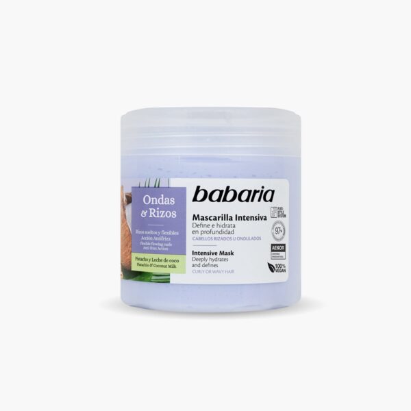 ماسک آبرسان موی فر باباریا  Babaria Mascarilla Ondas & Rizos حجم 400 میلی لیتر