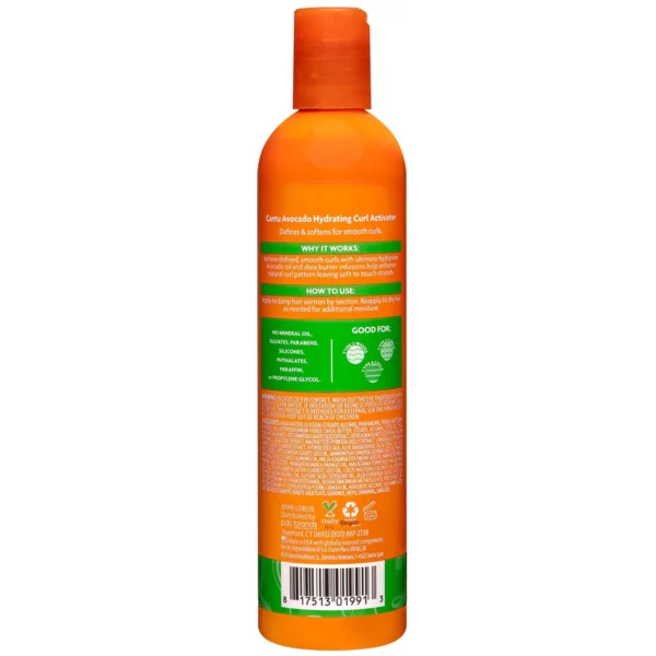 کرم اکتیویتور آووکادو کنتو فعال کننده موی فر CANTU AVOCADO HYDRATING CURL  ACTIVATOR حجم 355 میلی لیتر - Image 2